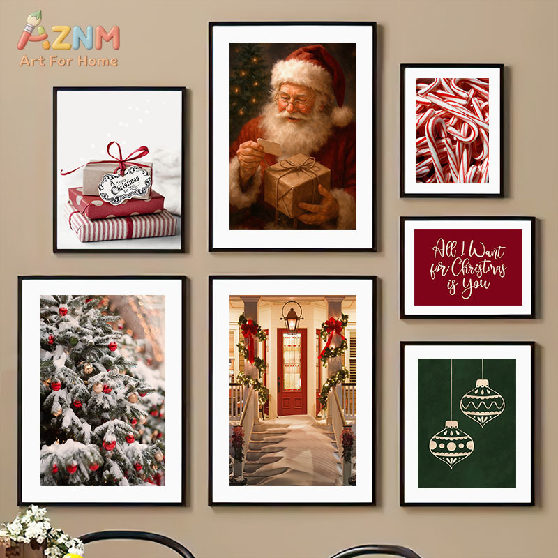 Home Decor Xmas Gifts - AZNM Vintage Christmas Santa Claus Gift
