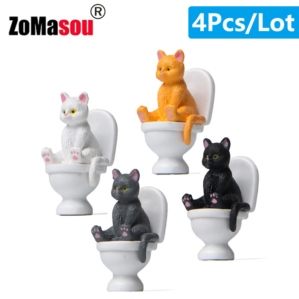 Home Decor Korea - Cat Sit On Figurines Toilet Cat