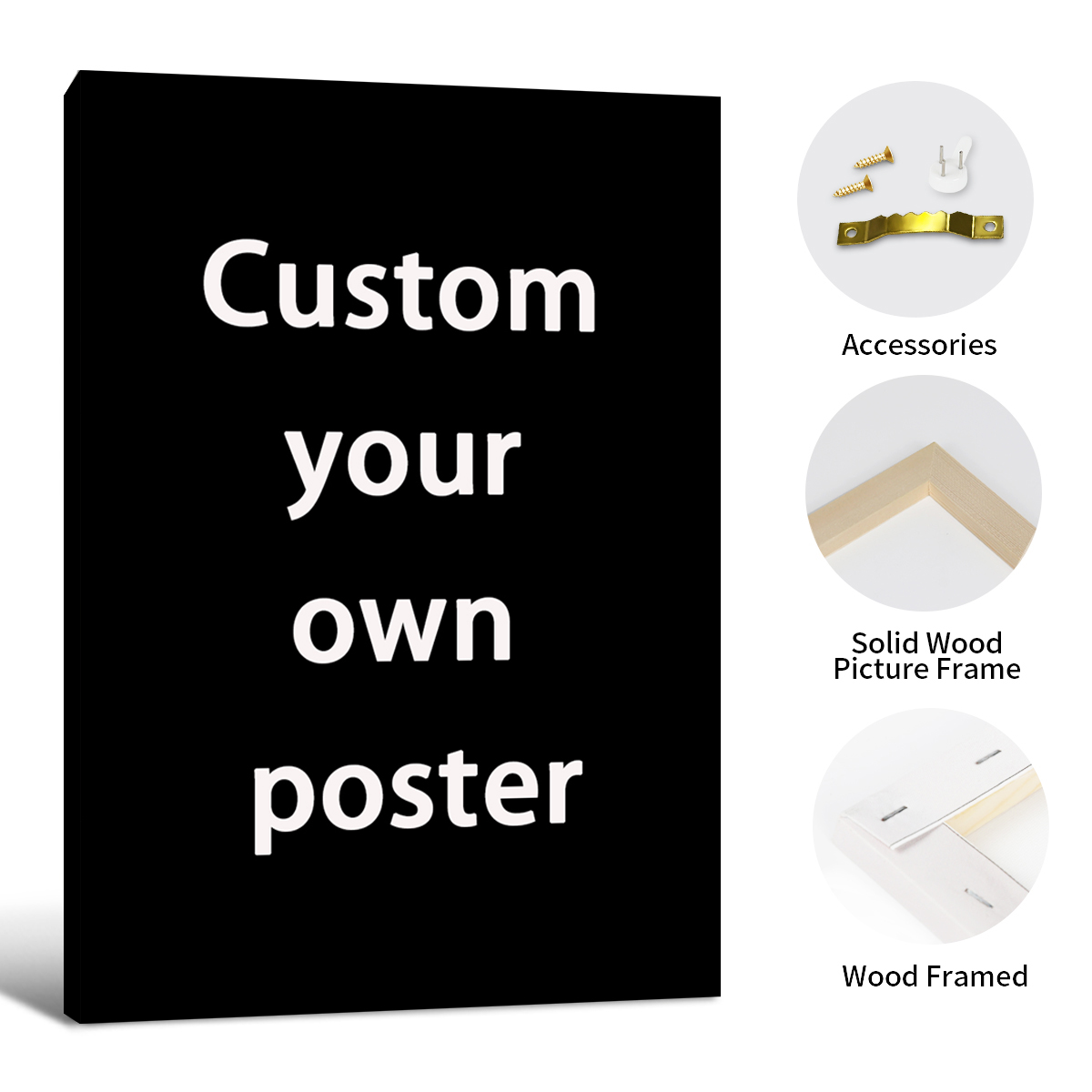 Home Decor Frames - Custom posters framed wall art customized