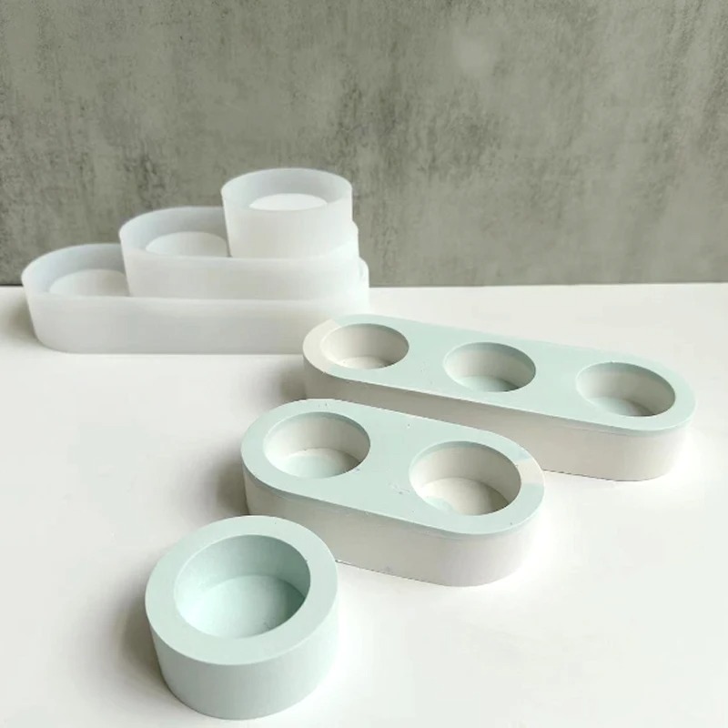Home Decor Manufacturers - Concrete Candlestick Silicone Mold DIY Handmade