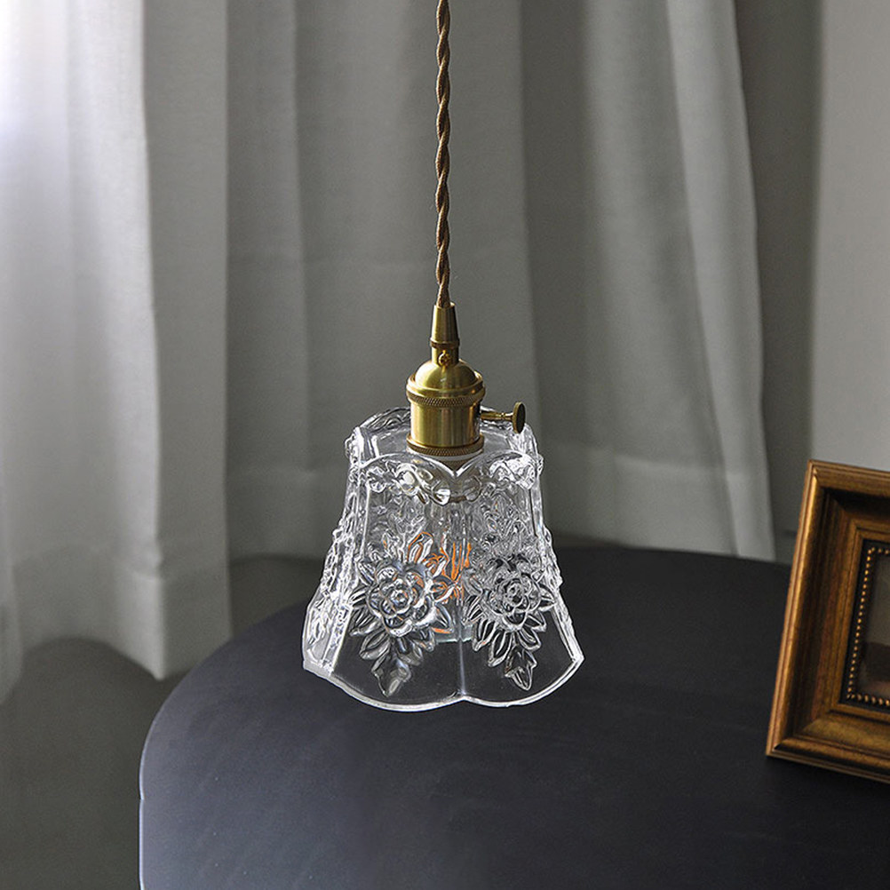 Home Decor Living Room Ideas - Retro Glass Pendant Light Elegant Gold