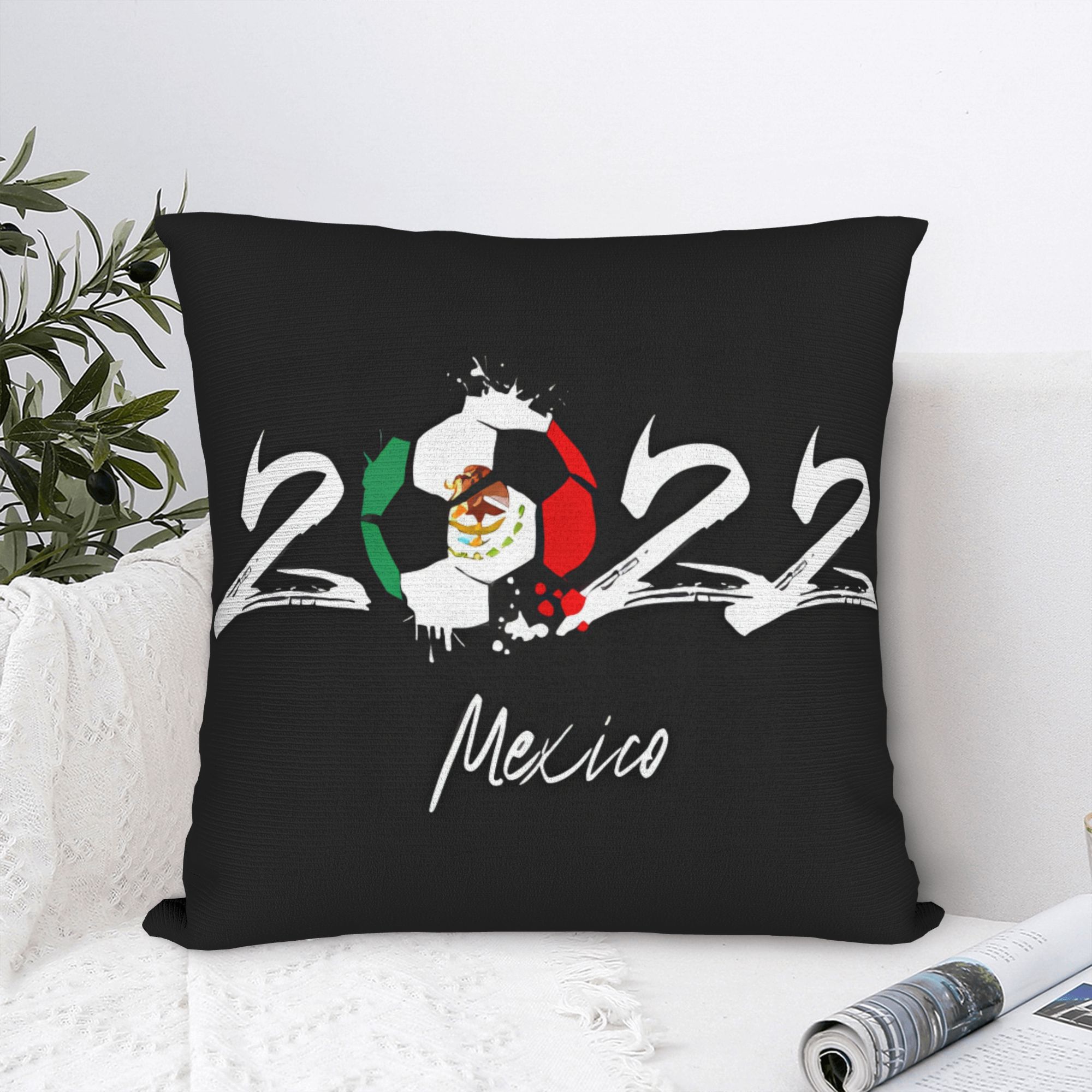 Home Decor Living Room Ideas - Mexico Soccer Fanart Pillow Cover Kawaii