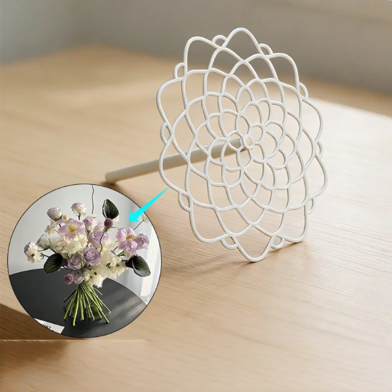 Home Decor Vase With Flowers - Spiral Ikebana Stem Holder Vase Flower