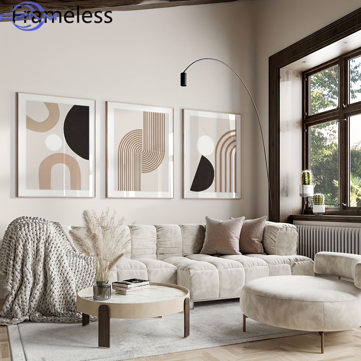 Home Decor Minimal - 3pcs Modern Minimalist Abstract Lines Canvas