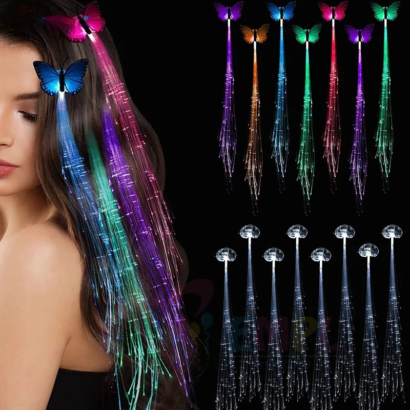 Rope Light Decoration - 1-10PCS LED Glowing Hair Braid Neon