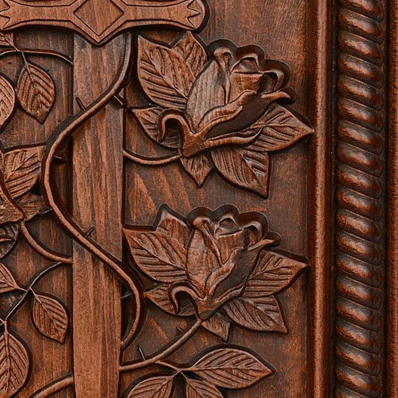 Vintage Solid Wood Carved Rose - Home Decor Frames ulasan dan harga