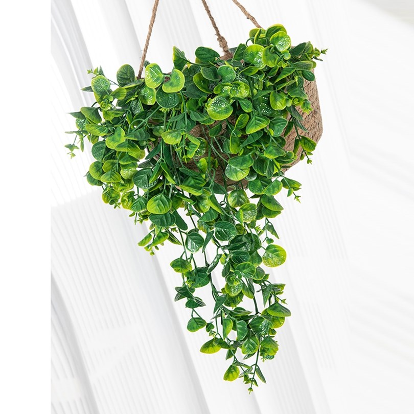Eucalyptu Fern Rattan Artifici - Rattan Plant Basket ulasan dan harga