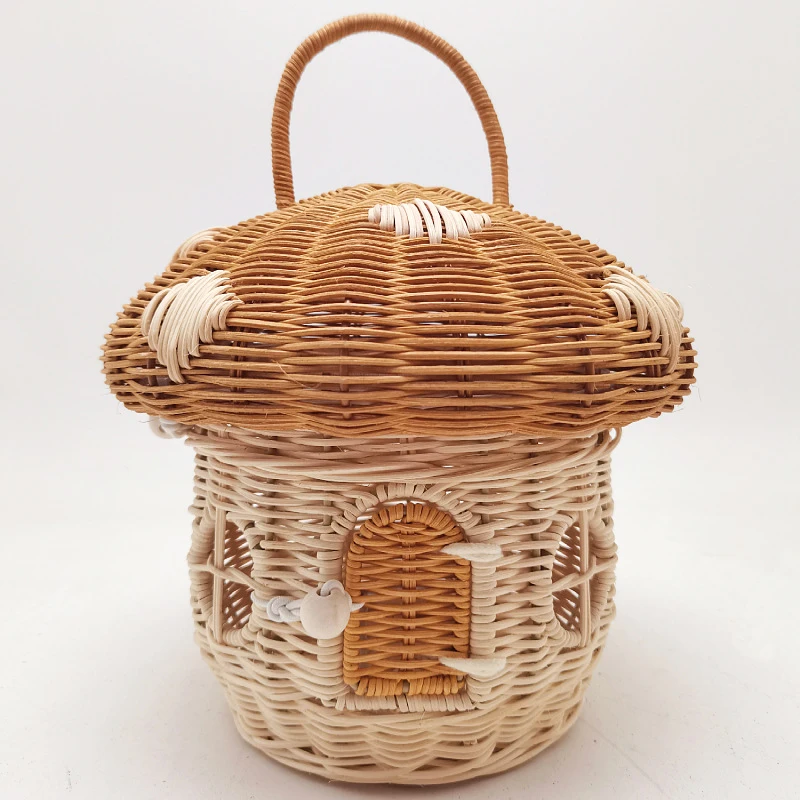 Outdoor Picnic Baskets Mushroo - Rattan Plant Basket ulasan dan harga