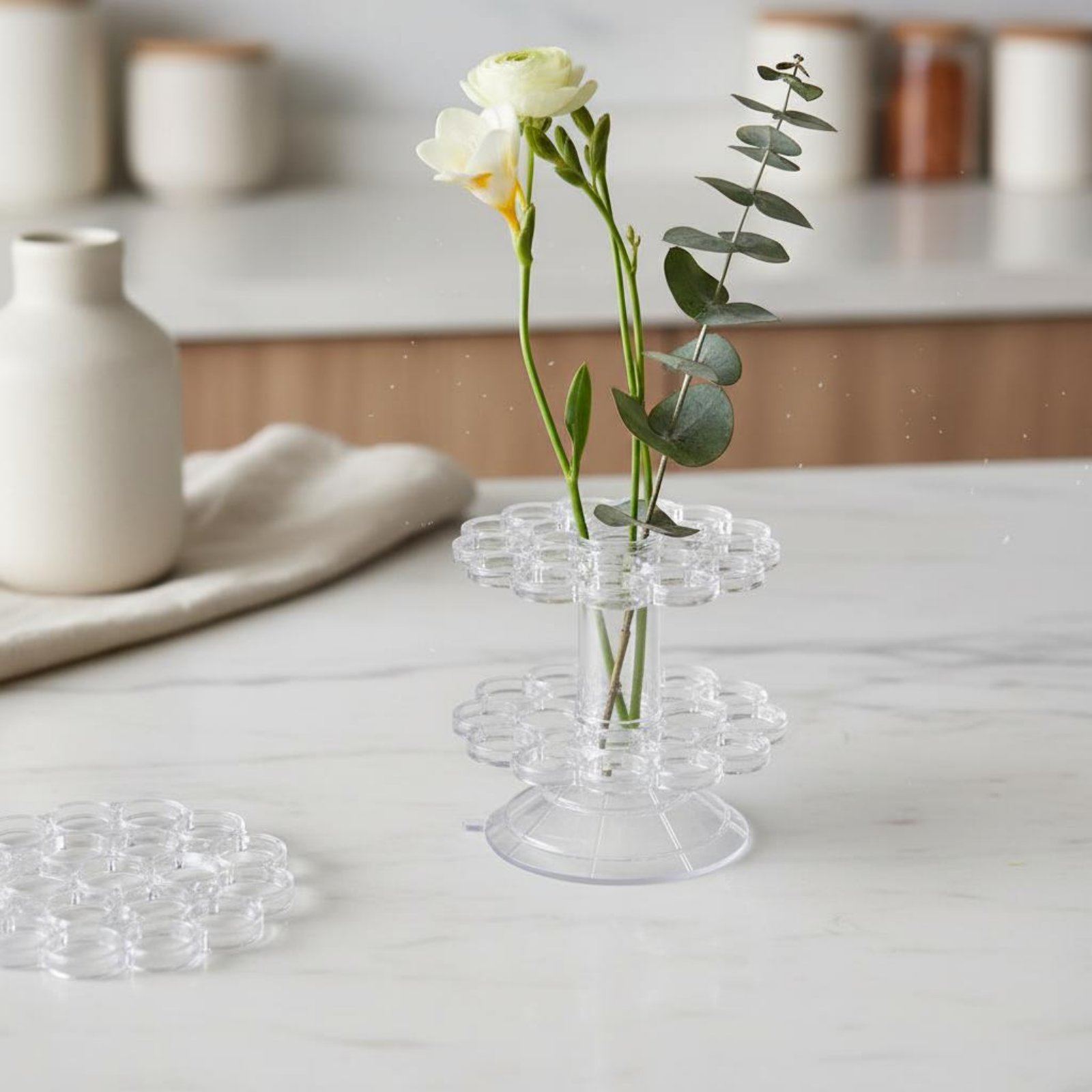 Coil Flower Stalk Holder Easy  - Home Decor Vase With Flowers ulasan dan harga