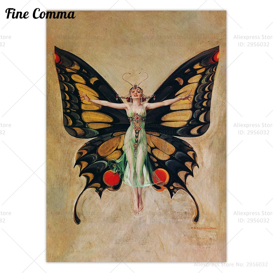 The Flapper Vintage Poster Fra - Xavier Home Decor ulasan dan harga