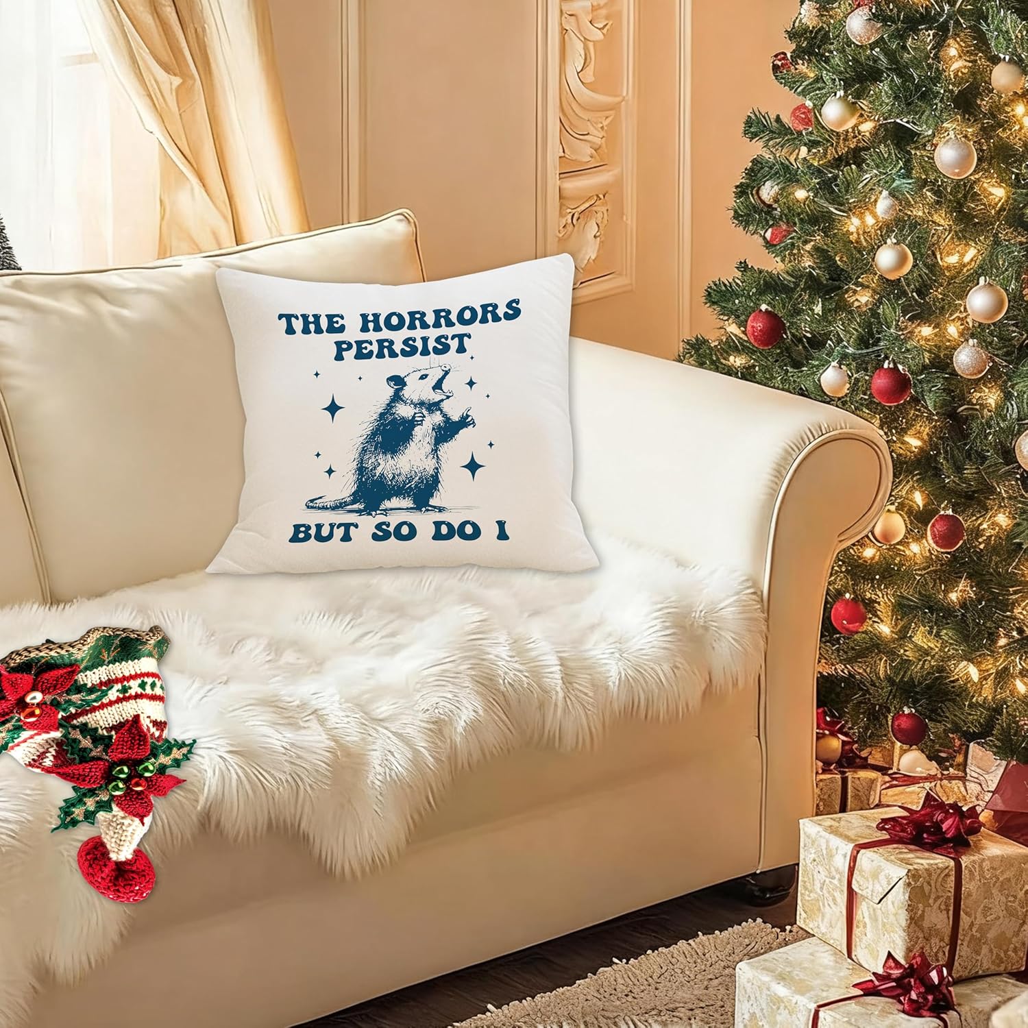 Opossum Pillowcase, The Horror - Home Decor Quotes Ideas ulasan dan harga