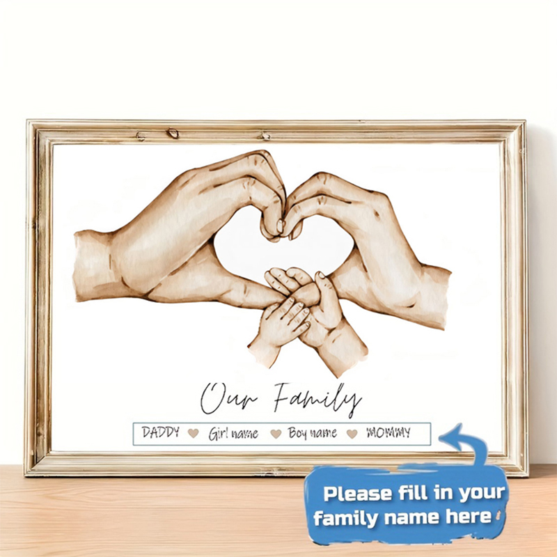 Personalized Custom Family Han - Home Decor Minimal ulasan dan harga