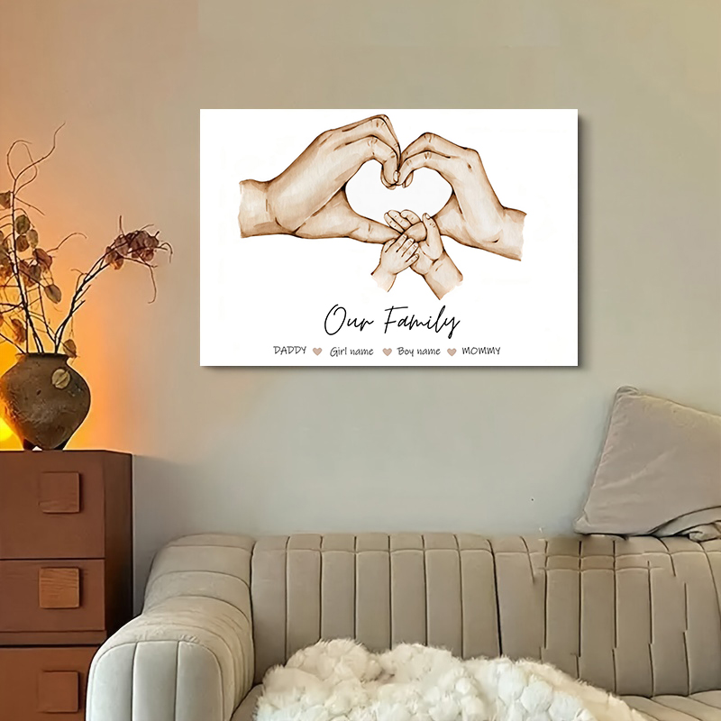 Personalized Custom Family Han - Home Decor Minimal ulasan dan harga