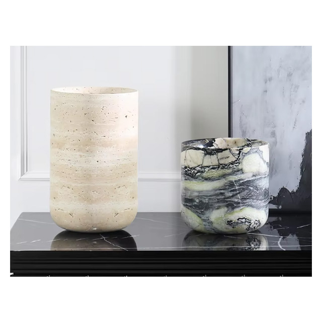 Customized Natural Marble Vase - Home Decor Vase With Flowers ulasan dan harga