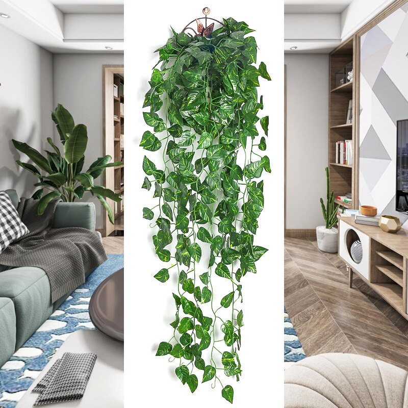 Artificial Plants Vines Wall H - Rattan Plant Basket ulasan dan harga