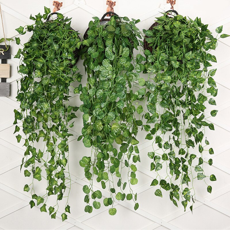 Artificial Plants Vines Wall H - Rattan Plant Basket ulasan dan harga
