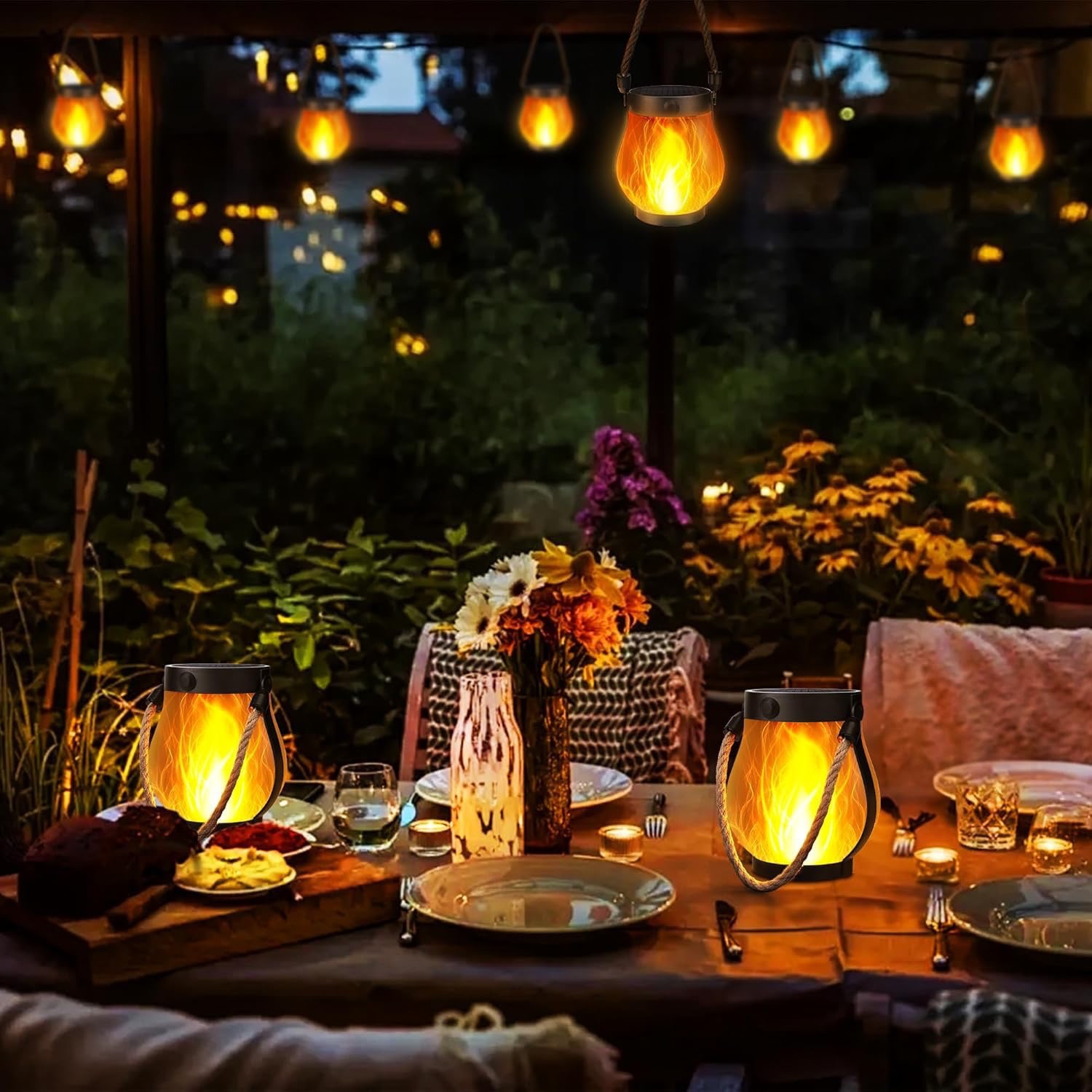 3D Flickering Solar Flame Rope - Rope Light Decoration ulasan dan harga