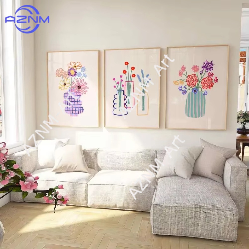 1/3pcs Abstract Flower Vase Pa - Home Decor Vase With Flowers ulasan dan harga