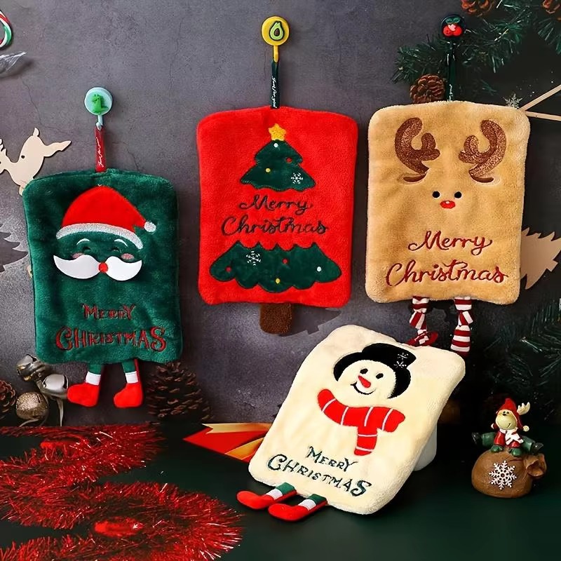 Christmas Hanging Hand Towel C - Home Decor Xmas Gifts ulasan dan harga