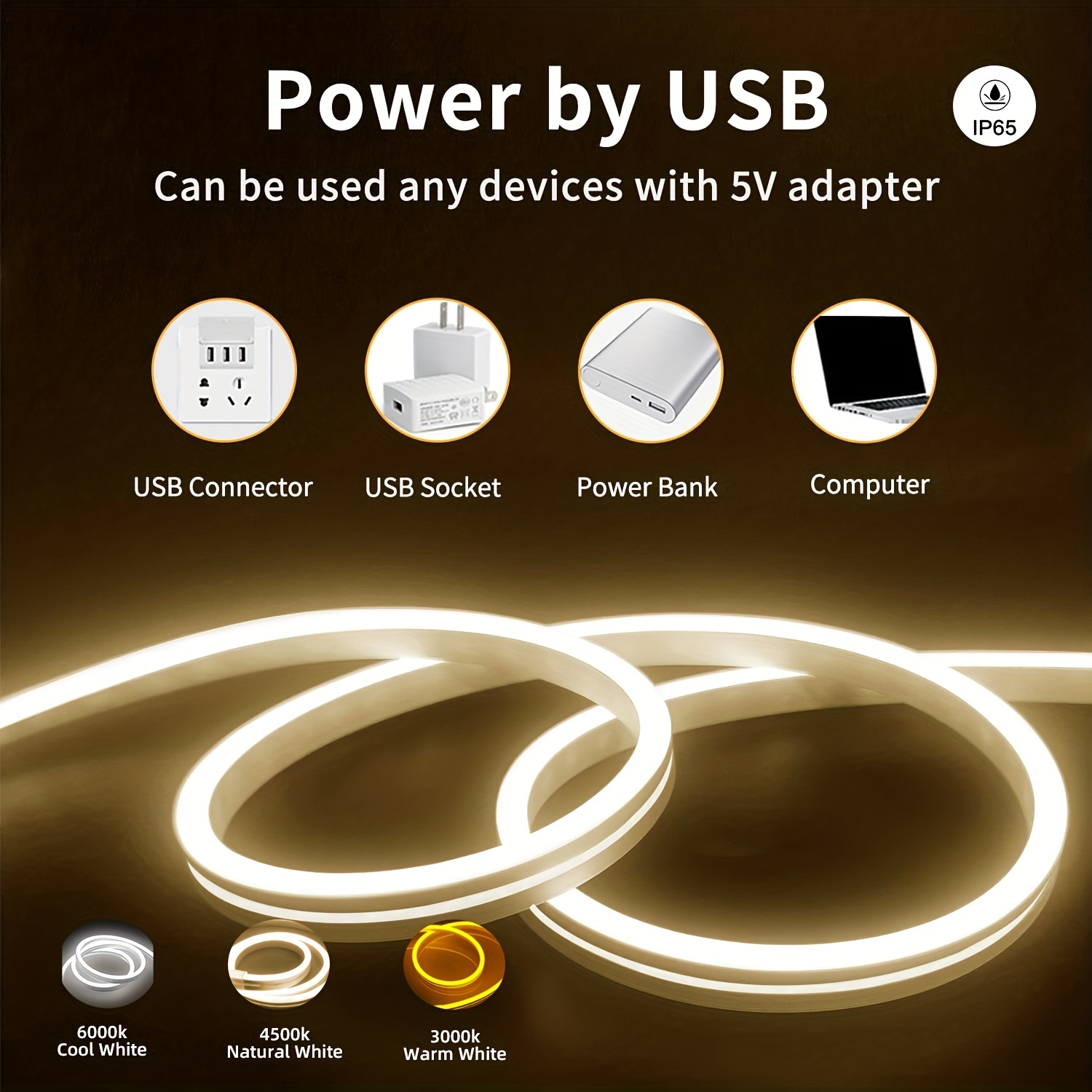 Neon LED Light Strip 5V USB Mo - Rope Light Decoration ulasan dan harga