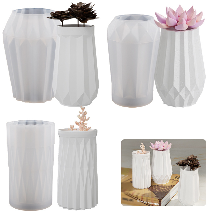 Round Diamond Vase Silicone Mo - Home Decor Vase With Flowers ulasan dan harga