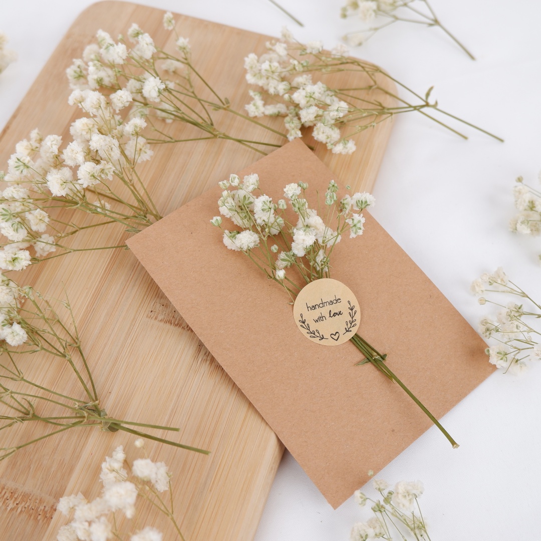 Dried Flowers White Mini Dried - Home Decor Vase With Flowers ulasan dan harga