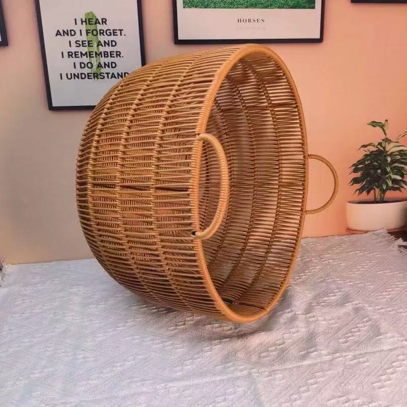 Handmade Rattan-Look Woven Sto - Rattan Plant Basket ulasan dan harga