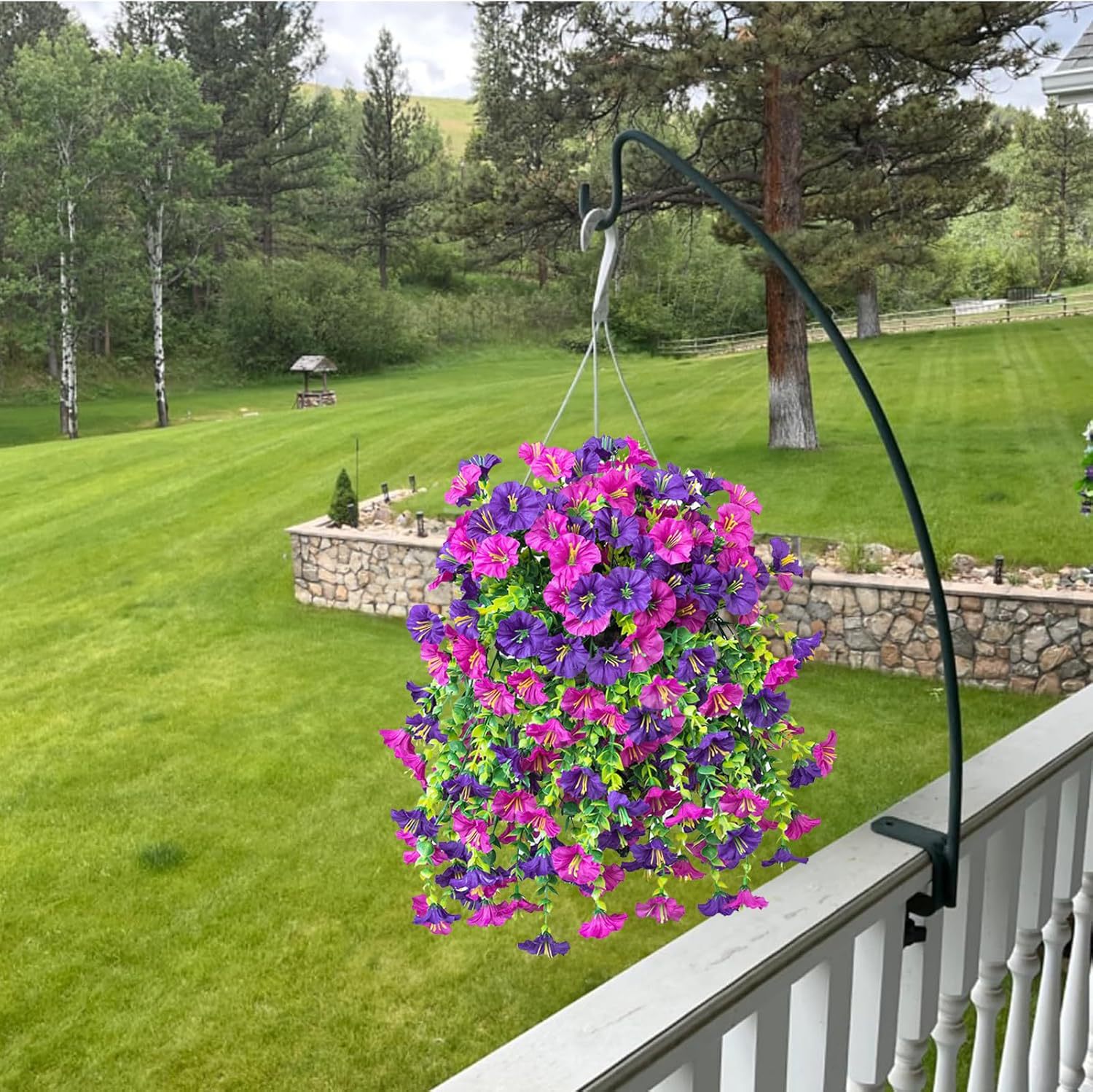 1pcs Artificial Morning Glory, - Rattan Plant Basket ulasan dan harga