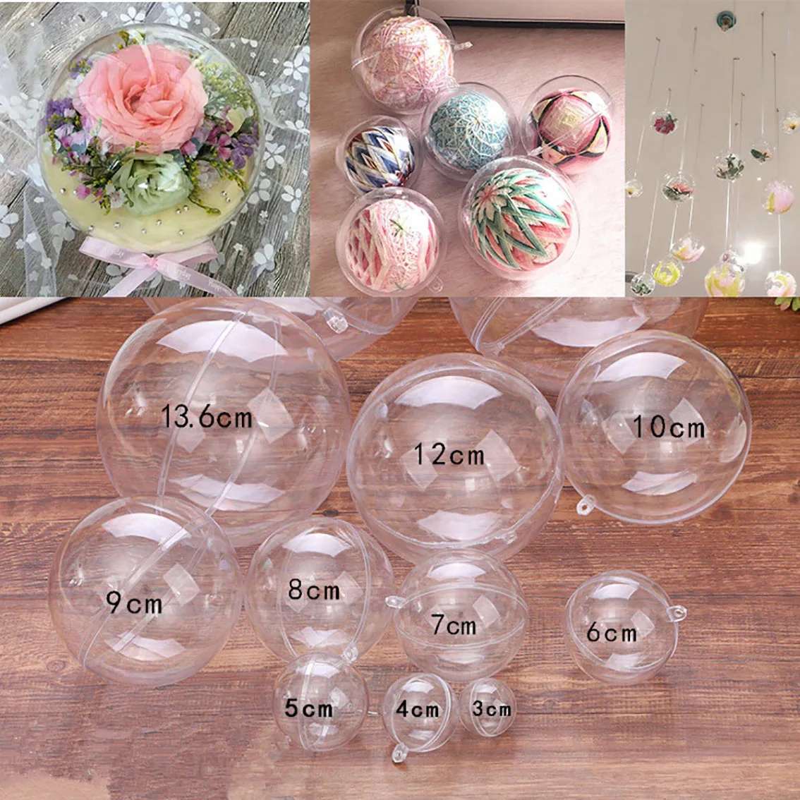 1-20CM Transparent Balls Hollo - Home Decor Xmas Gifts ulasan dan harga