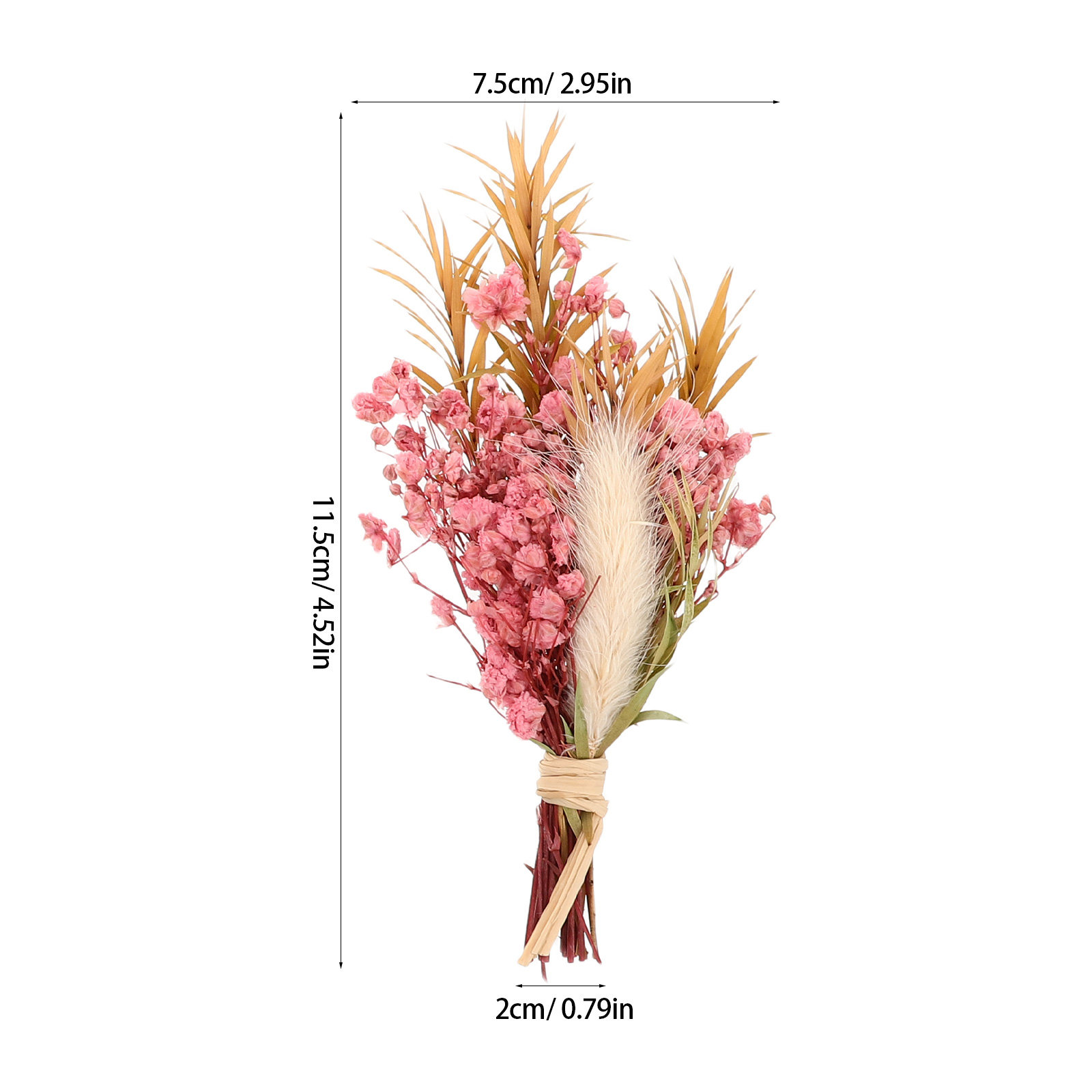 3Pcs Mini Dried Floral Bouquet - Home Decor Vase With Flowers ulasan dan harga