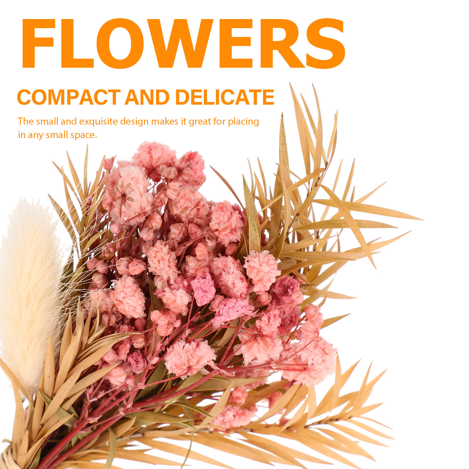 3Pcs Mini Dried Floral Bouquet - Home Decor Vase With Flowers ulasan dan harga