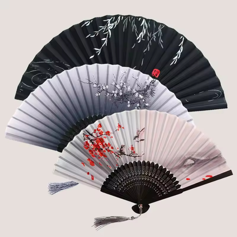Folding Hand Fan Weddings Trad - Home Decor Korea ulasan dan harga