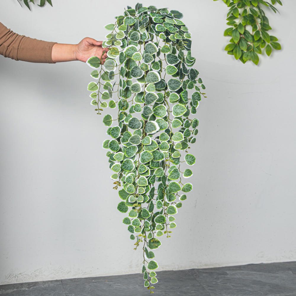 60-80cm Artificial Hanging Vin - Rattan Plant Basket ulasan dan harga