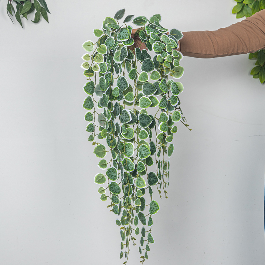 60-80cm Artificial Hanging Vin - Rattan Plant Basket ulasan dan harga