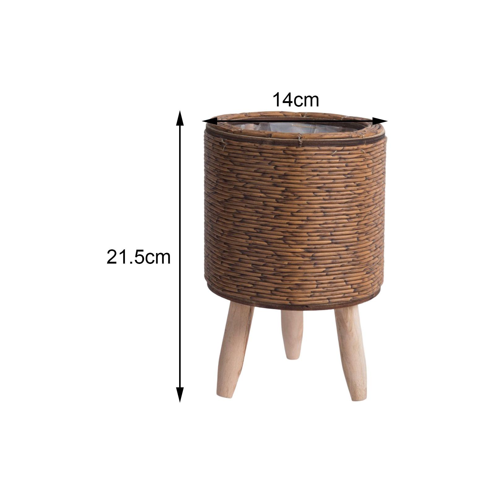2x Legged Woven Basket for Pla - Rattan Plant Basket ulasan dan harga
