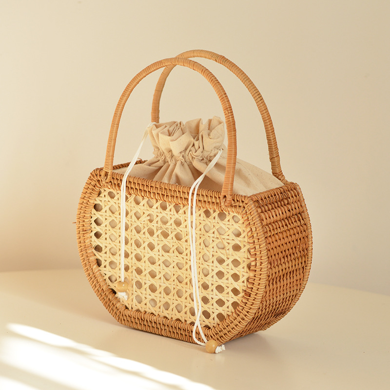 Casual Hollow Rattan Basket Ba - Rattan Plant Basket ulasan dan harga