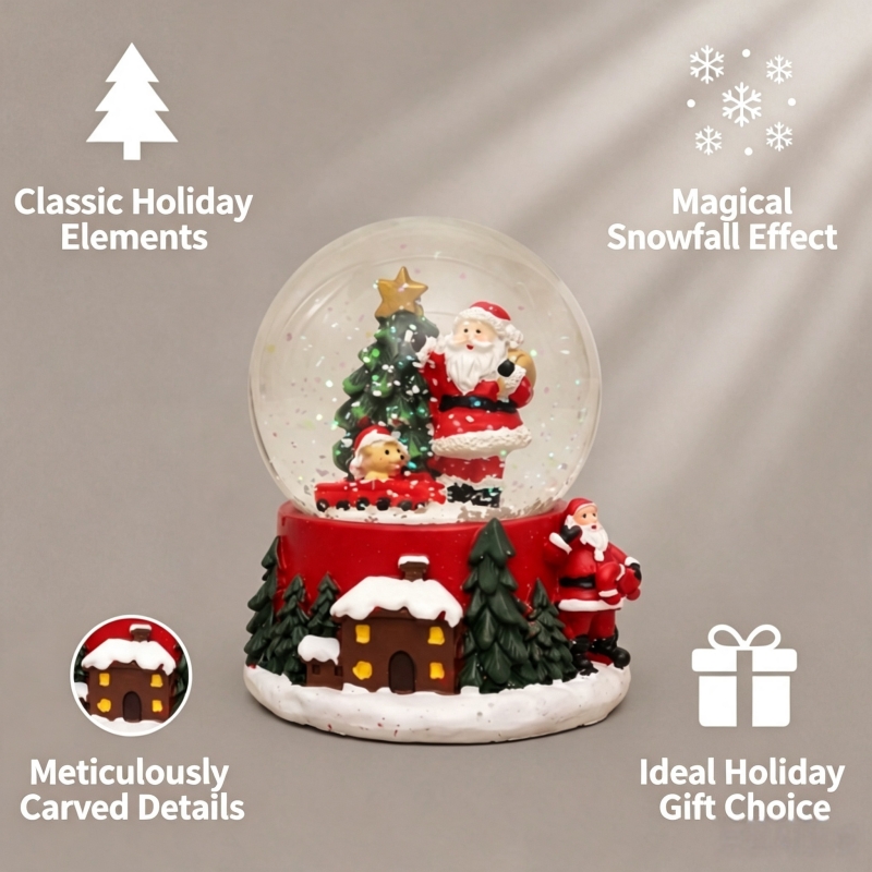 Non-Luminous Santa Claus Snow  - Home Decor Xmas Gifts ulasan dan harga