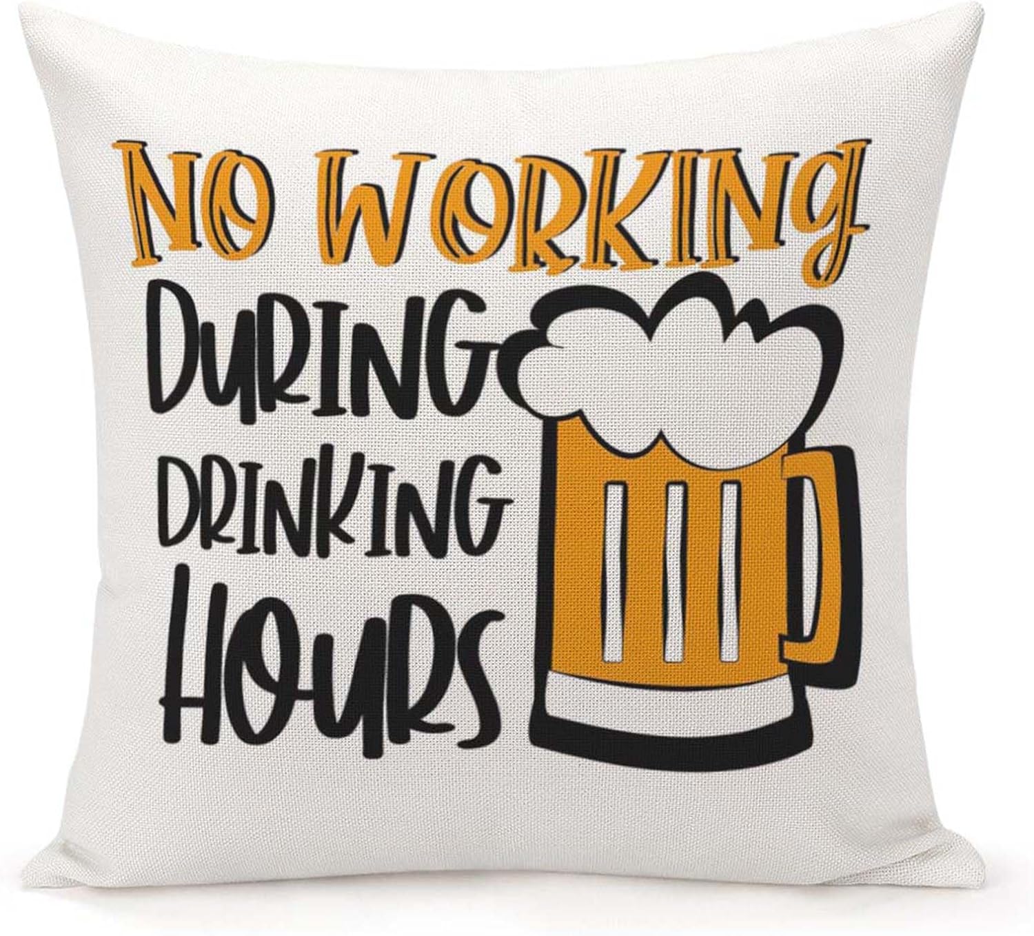 Funny Beer Pillow Cover, No Wo - Home Decor Quotes Ideas ulasan dan harga