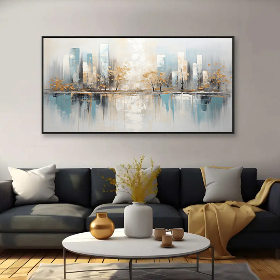 Frameless Modern Abstract Canv - Home Decor Minimal ulasan dan harga
