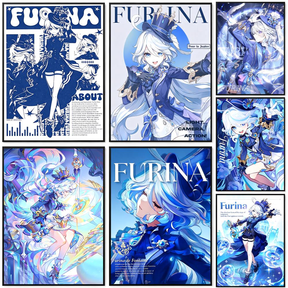 Character Furina Poster Poster - Home Decor Living Room Ideas ulasan dan harga