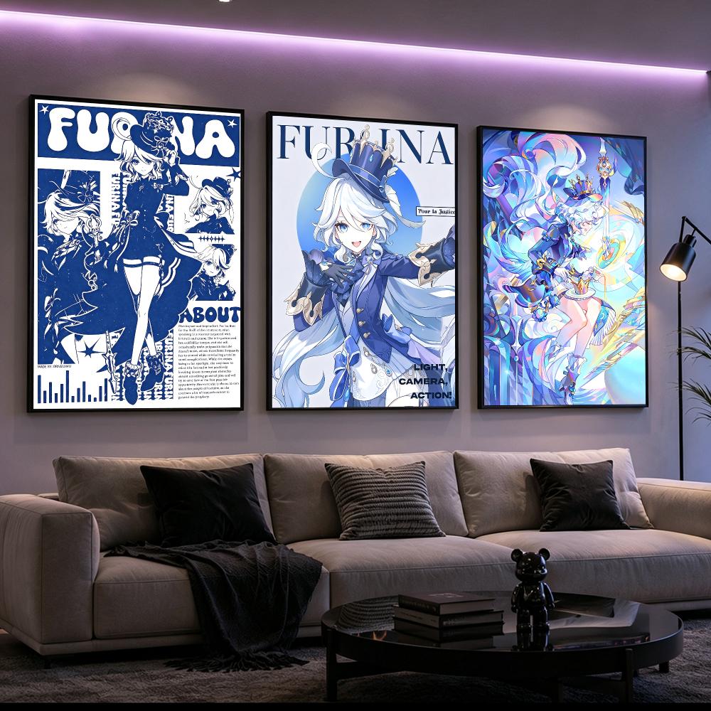 Character Furina Poster Poster - Home Decor Living Room Ideas ulasan dan harga