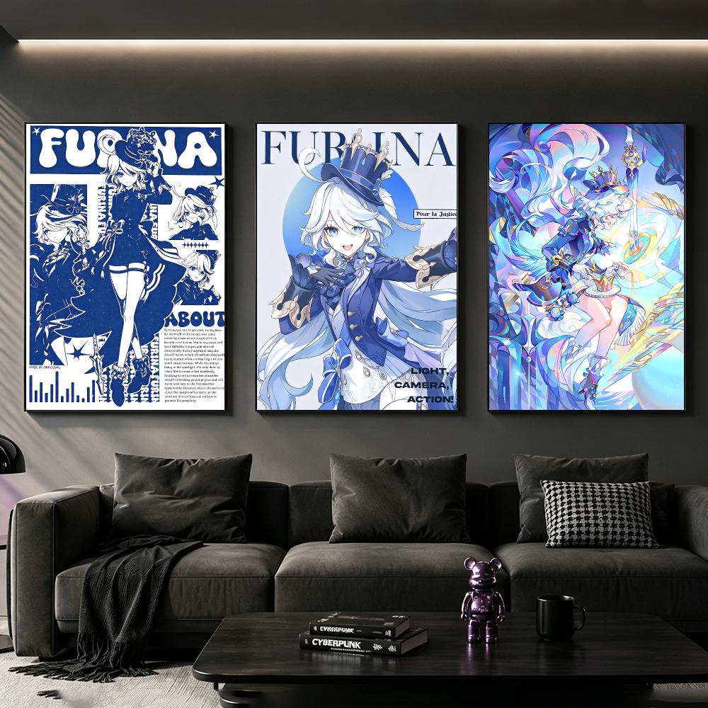 Character Furina Poster Poster - Home Decor Living Room Ideas ulasan dan harga