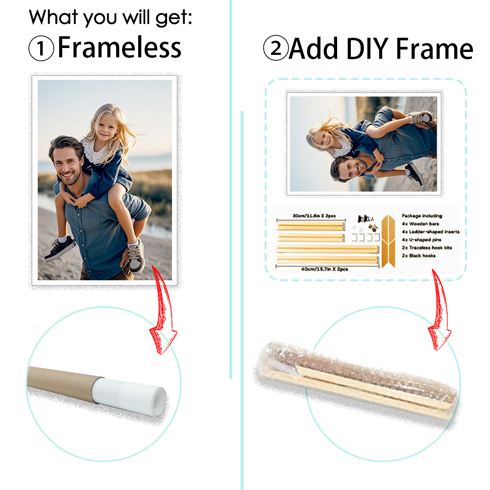 1Pc Customized all size canvas - Home Decor Frames ulasan dan harga