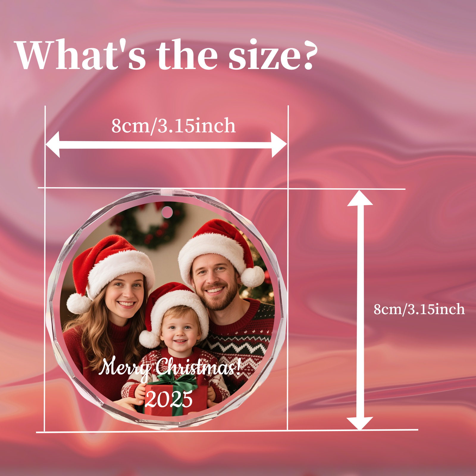Custom Christmas Photo Ornamen - Home Decor Xmas Gifts ulasan dan harga