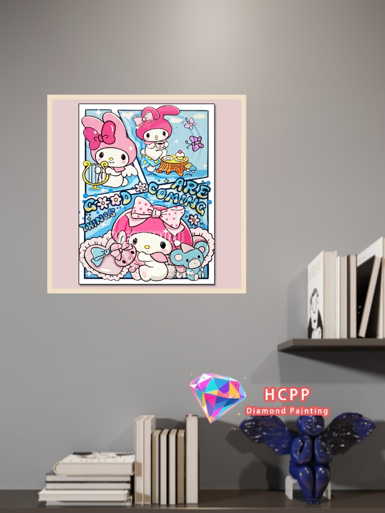 Kuromi Hello Kitty Diamond Pai - Home Decor Korea ulasan dan harga