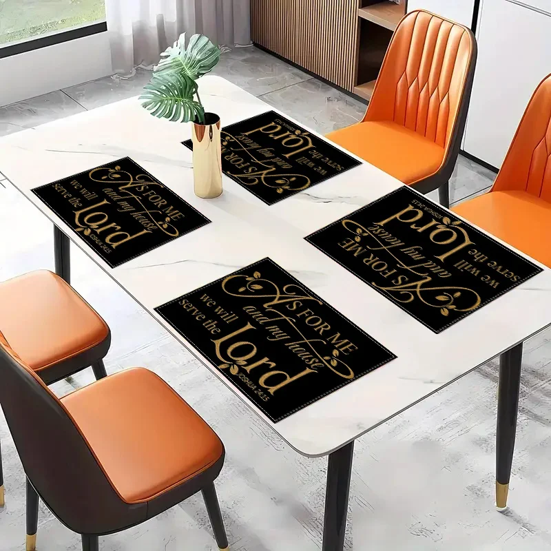 4Pcs Inspirational Linen Place - Home Decor Quotes Ideas ulasan dan harga