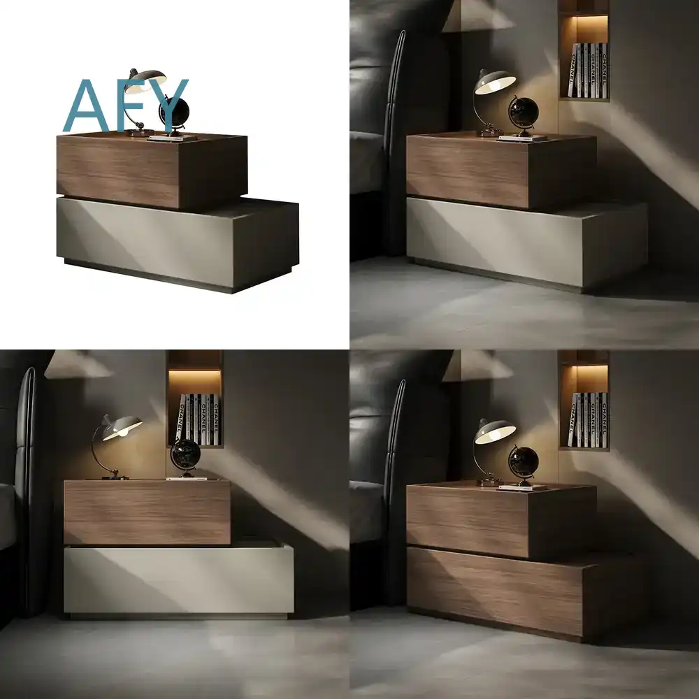 Creative Solid Wood Bedside Ta - Muji Home Storage ulasan dan harga