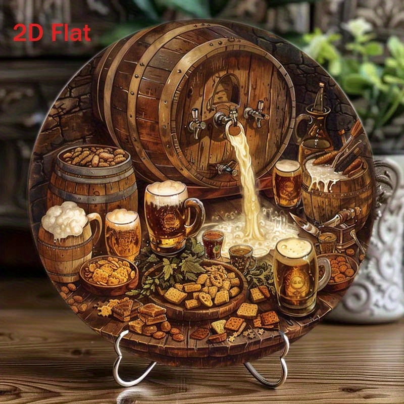 1Pc Round 2D Flat Aluminum Sig - Home Decor Korea ulasan dan harga