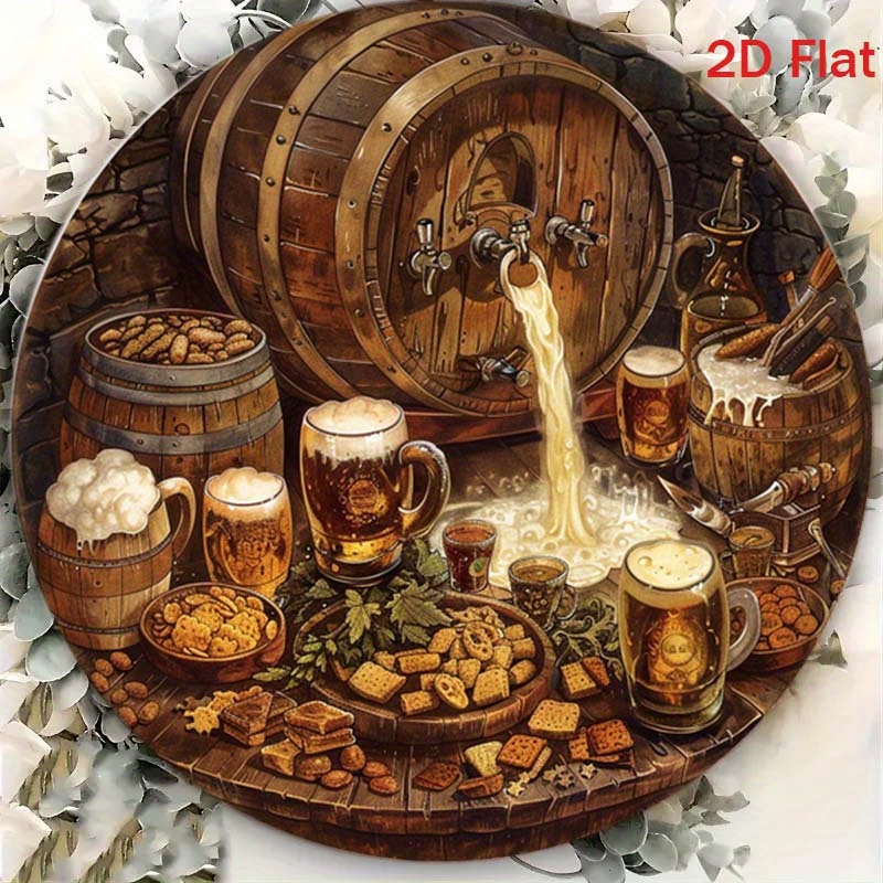 1Pc Round 2D Flat Aluminum Sig - Home Decor Korea ulasan dan harga