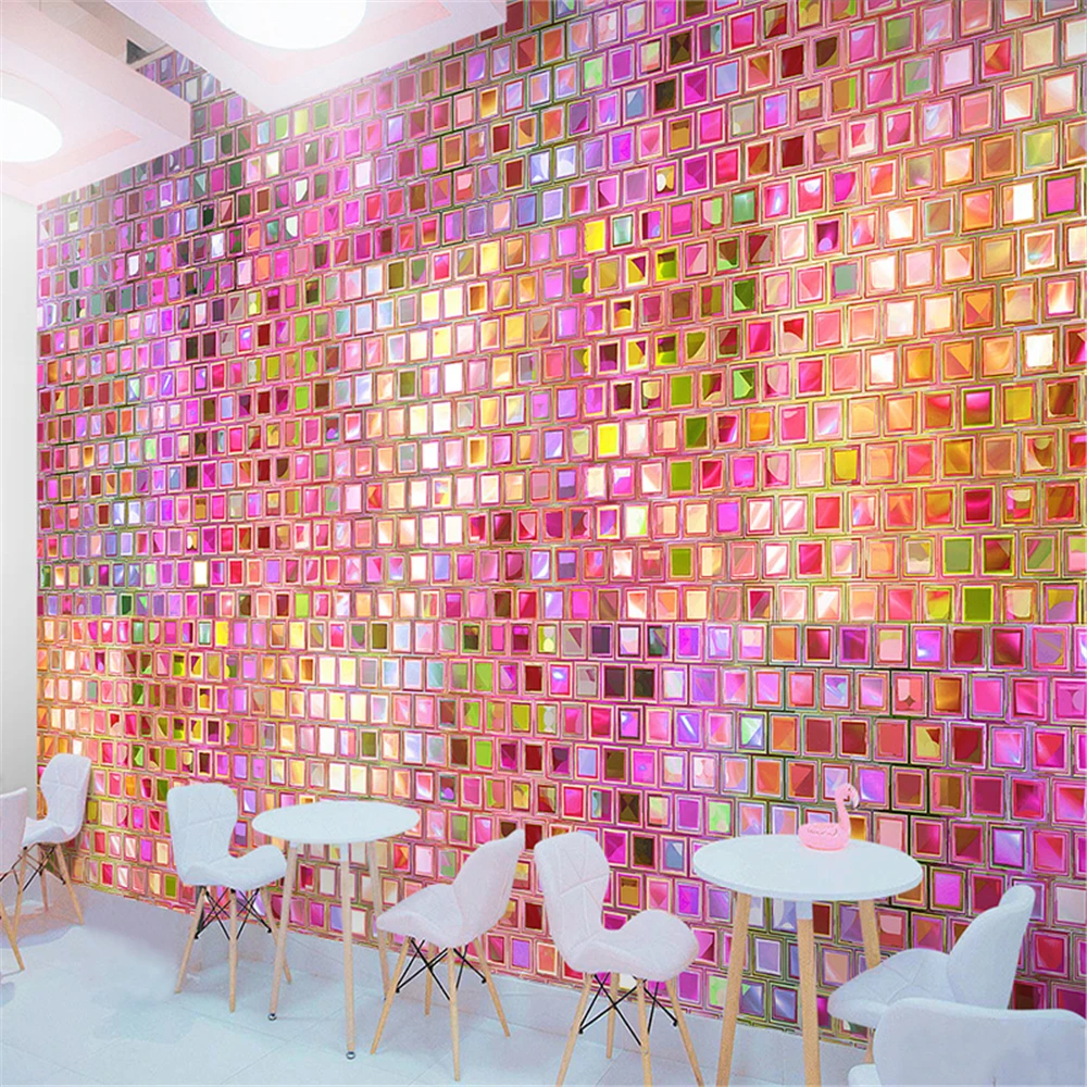 Custom Colored mosaic wallpape - Home Decor Online Shop ulasan dan harga